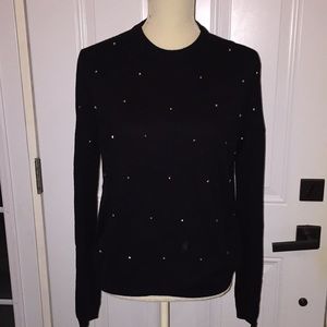 Buffalo David Bitton Ronda Metal Pullover Black Sweater Size Small